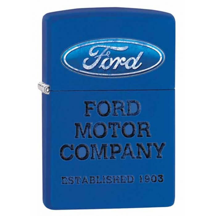 Zippo Ford Vintage Logo Royal Blue Matte 28838 Free Shipping – Real Guts  Outdoor