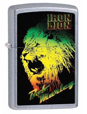 Zippo Bob Marley Iron Lion Street Chrome 28844