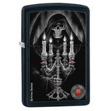 Zippo Anne Stokes Hooded Skull Black Matte 28857