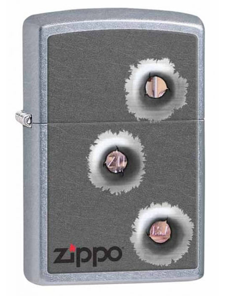 Zippo Bullet Holes Street Chrome 28870