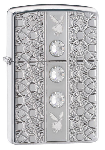 Zippo Playboy Armor Swarovski Crystals 28964