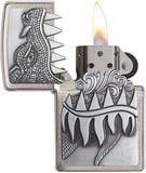 Zippo Fire Breathing Dragon Brushed Chrome 28969