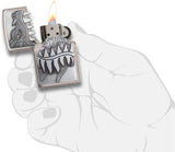 Zippo Fire Breathing Dragon Brushed Chrome 28969