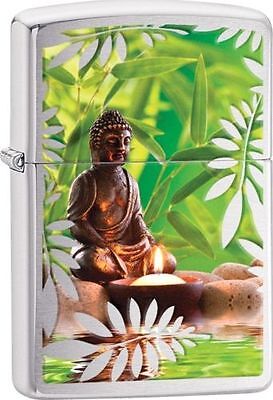 Zippo Buddha Lighters - Brushed Chrome 29058