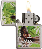 Zippo Buddha Lighters - Brushed Chrome 29058