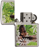Zippo Buddha Lighters - Brushed Chrome 29058