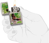 Zippo Buddha Lighters - Brushed Chrome 29058