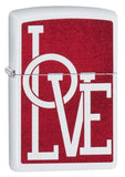 Zippo Typographic Love White Matte 29085