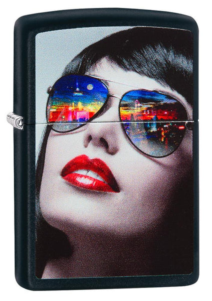 Zippo Bright Lights Lady Black Matte 29090
