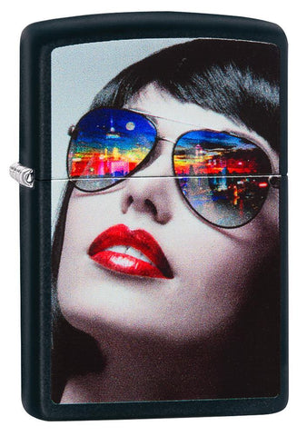 Zippo Bright Lights Lady Black Matte 29090
