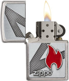 Zippo Z Flame Emblem Brushed Chrome 29104