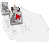 Zippo Z Flame Emblem Brushed Chrome 29104