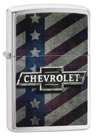 Zippo Chevrolet Rugged Americana Brushed Chrome 29148