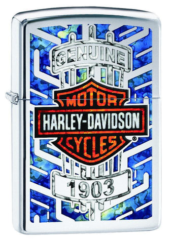 Zippo Harley Davidson Logo High Polished Chrome 29159