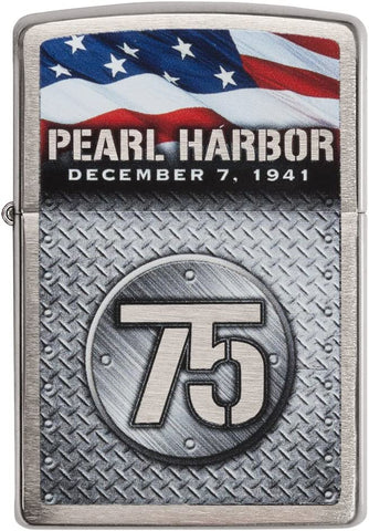 Zippo Pearl Harbor 75th Anniversary Brushed Chrome 29176