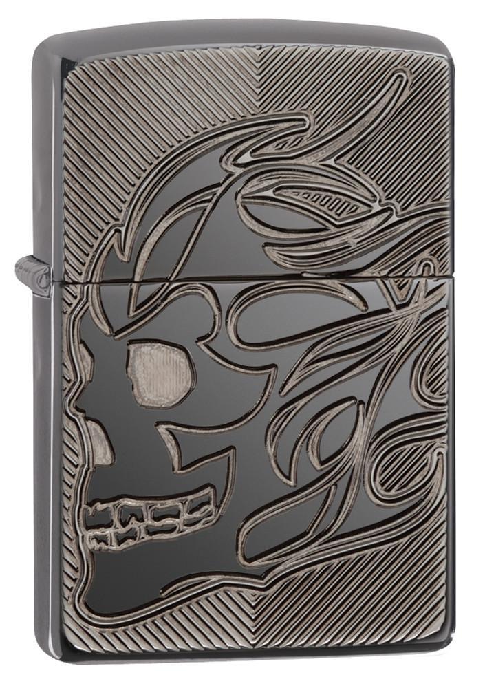 Zippo Armor Skull Black Ice 29230 - Free Shipping - Real Guts Outdoor