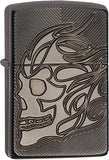 Zippo Armor Skull Black Ice 29230