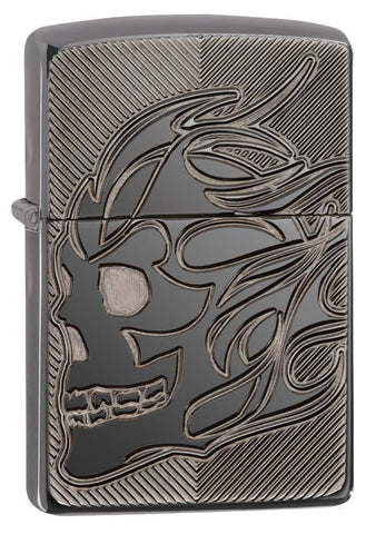 Zippo Armor Skull Black Ice 29230