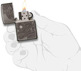 Zippo Armor Skull Black Ice 29230