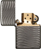 Zippo Armor Waves Deep Carve Black Ice 29234