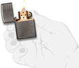 Zippo Armor Waves Deep Carve Black Ice 29234
