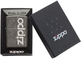 Zippo Logo Black Ice Pocket Lighter 29241