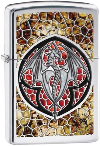 Zippo Anne Stokes Dragon High Polish Chrome Fusion 29253