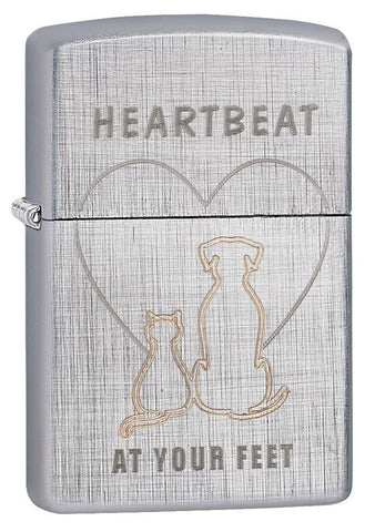 Zippo Heartbeat Linen Weave 29258