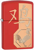 Zippo Year of The Rooster Red Matte Pocket Lighter 29259