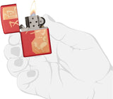 Zippo Year of The Rooster Red Matte Pocket Lighter 29259