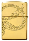Zippo Armor Chinese Dragon High Polish Gold Plate - Zippo 29265
