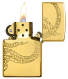Zippo Armor Chinese Dragon High Polish Gold Plate - Zippo 29265