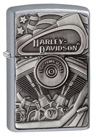 Zippo Harley-Davidson Motor Flag Emblem Street Chrome 29266