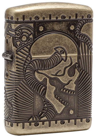 Zippo Steampunk Armor MultiCut Antique Brass 29268