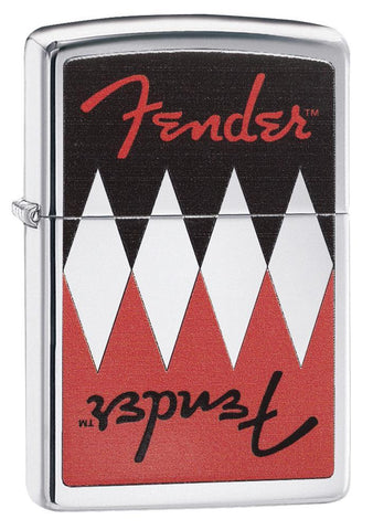 Zippo Fender Argyle Design High Polish Chrome 29309