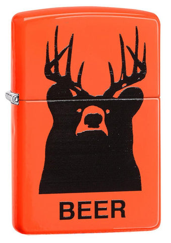 Zippo Beer Bear Neon Orange 29343
