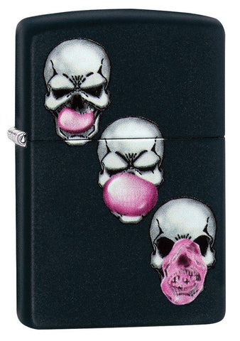 Zippo Skull Bubble Gum Black Matte 29398