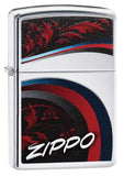 Zippo Satin and Ribbons High Polish Chrome 29415