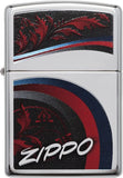 Zippo Satin and Ribbons High Polish Chrome 29415