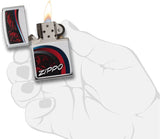 Zippo Satin and Ribbons High Polish Chrome 29415