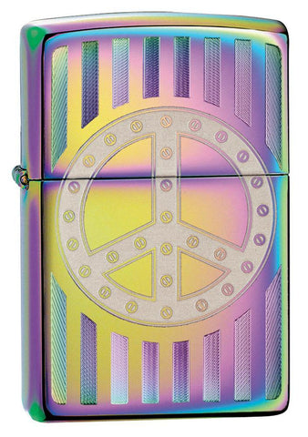 Zippo Rivit Peace Sign Spectrum 29435