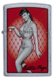 Zippo Bettie Page Pinup Street Chrome Pocket Lighter 29441