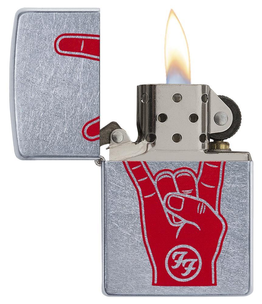 Zippo Foo Fighters Street Chrome Pocket Lighter 29476 – Real