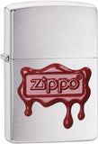 Zippo Red Wax Seal Brushed Chrome 29492