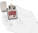 Zippo Red Wax Seal Brushed Chrome 29492