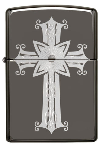 Zippo Cross Design Black Ice 29515