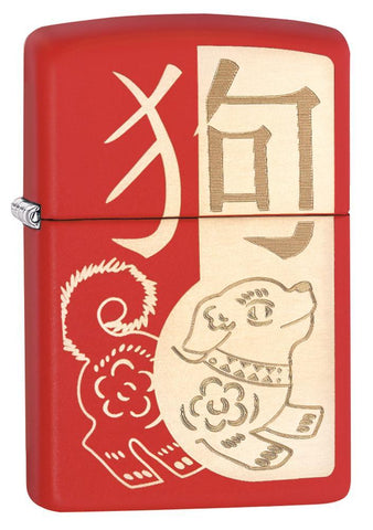 Zippo Year of the Dog Red Matte 29522