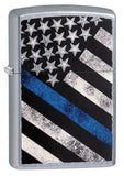 Zippo Blue Line Street Chrome Pocket Lighter 29551