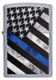 Zippo Blue Line Street Chrome Pocket Lighter 29551
