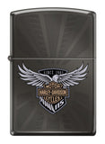Zippo Harley-Davidson 115th Anniversary Black Ice Engraved 29556
